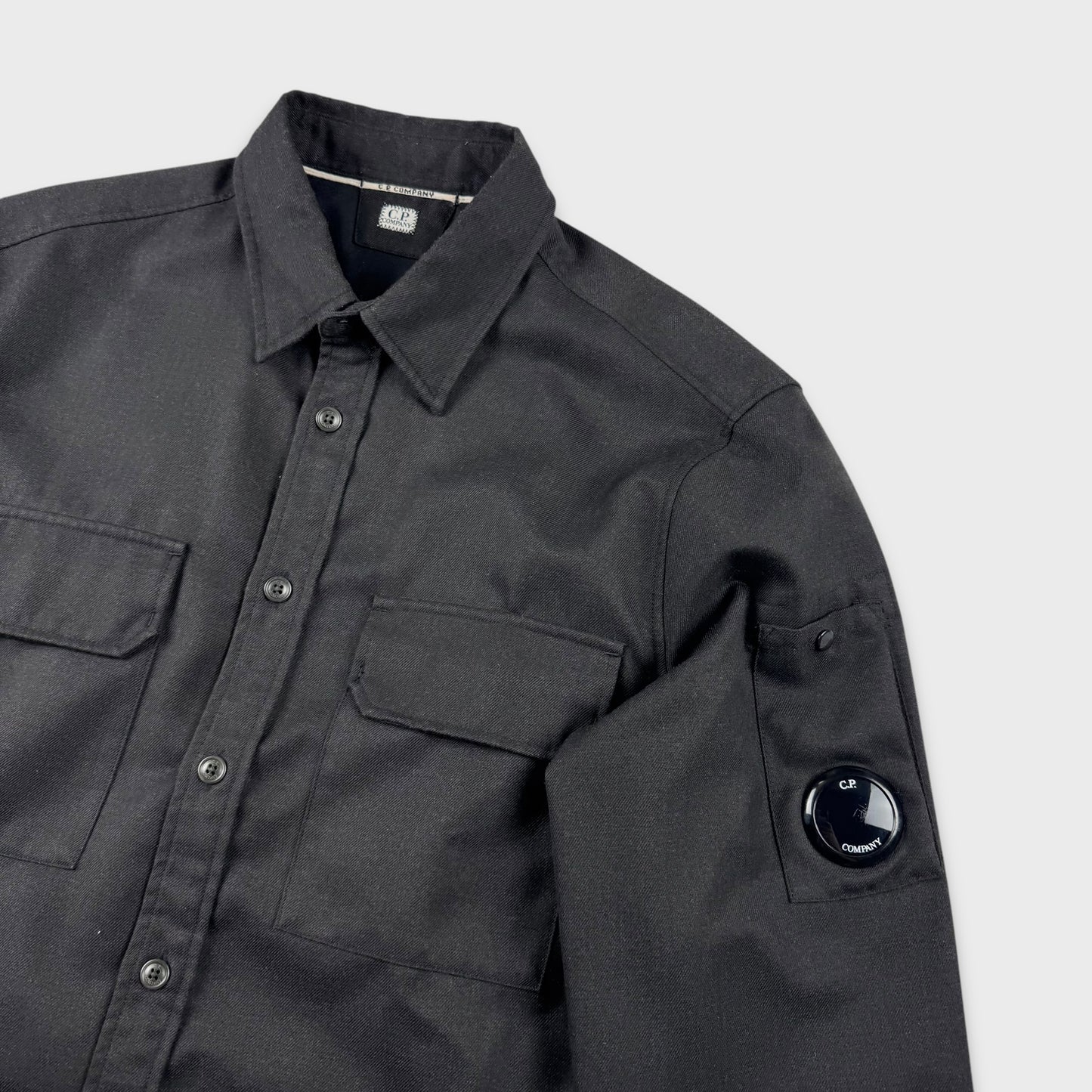 CP Company Charcoal Rayon Lens Overshirt L