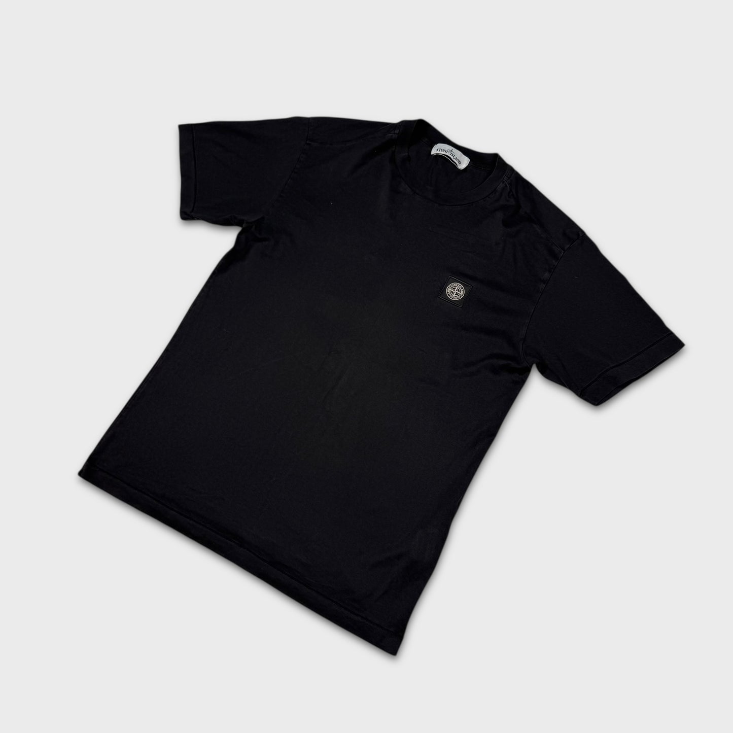 Stone Island Black Compass Logo T-Shirt M