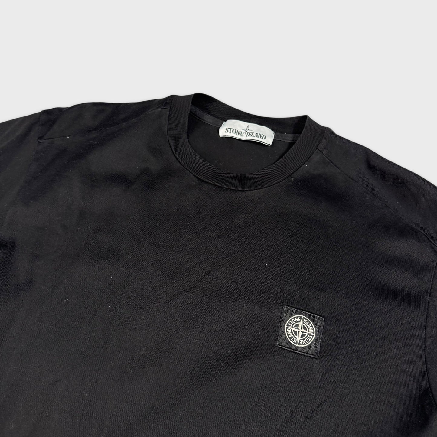 Stone Island Black Compass Logo T-Shirt M