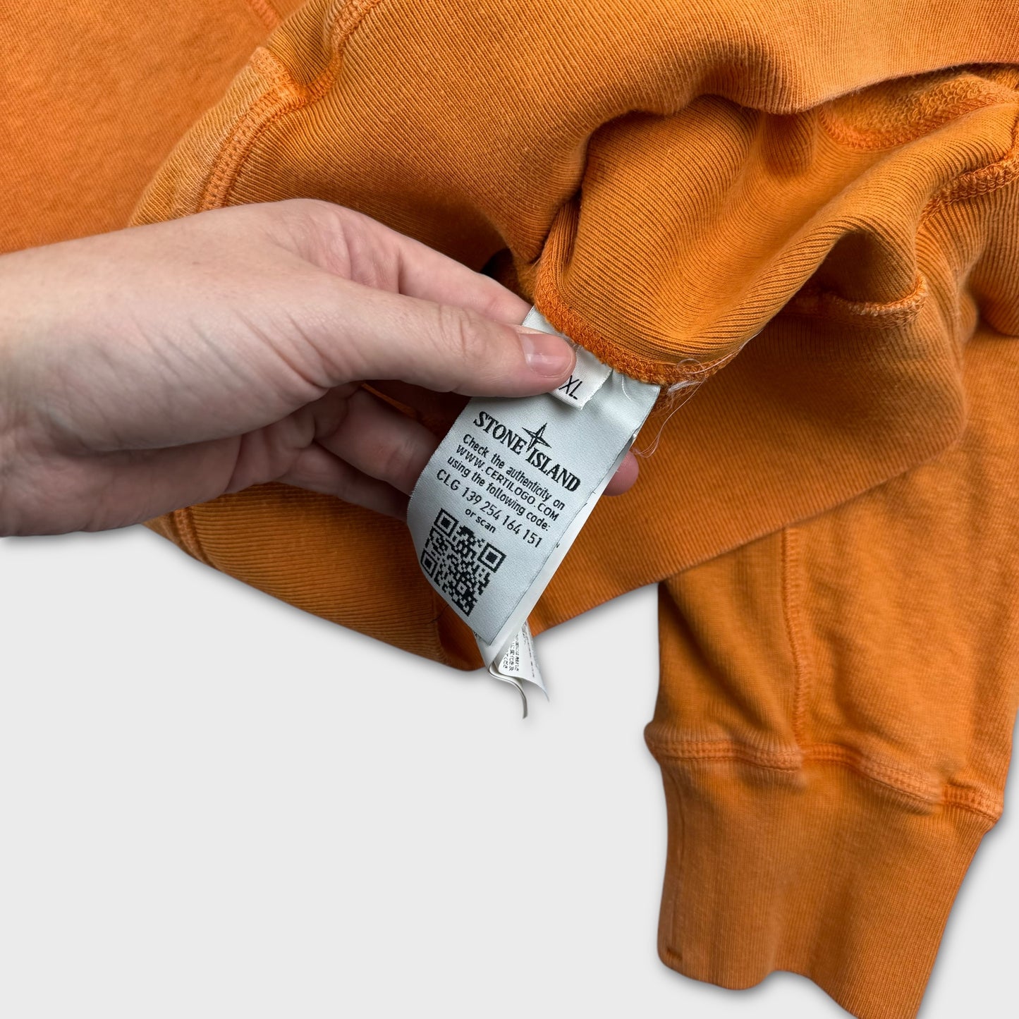 Stone Island Orange Crewneck Sweatshirt XL