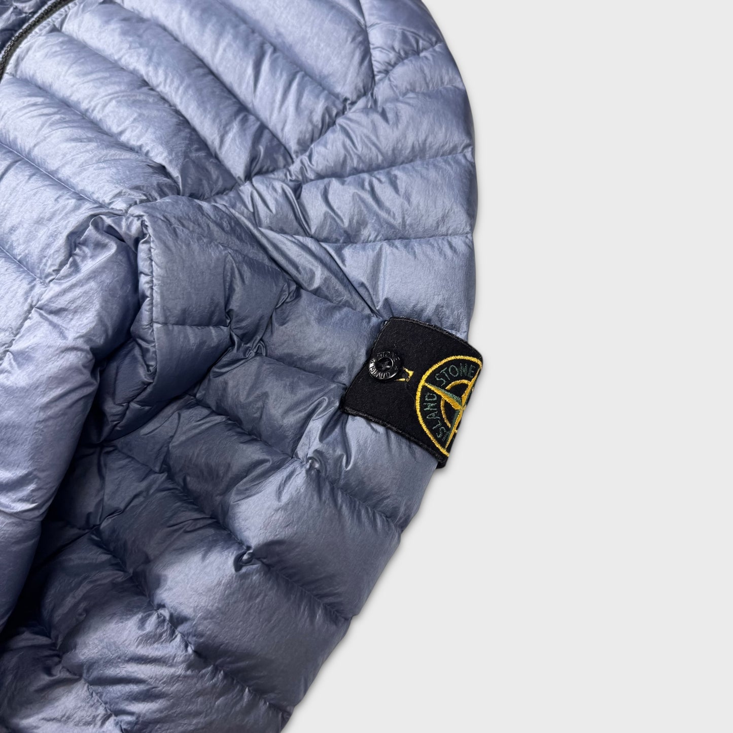 Stone Island Sky Blue Loom Woven Down Chambers R-Nylon Jacket M