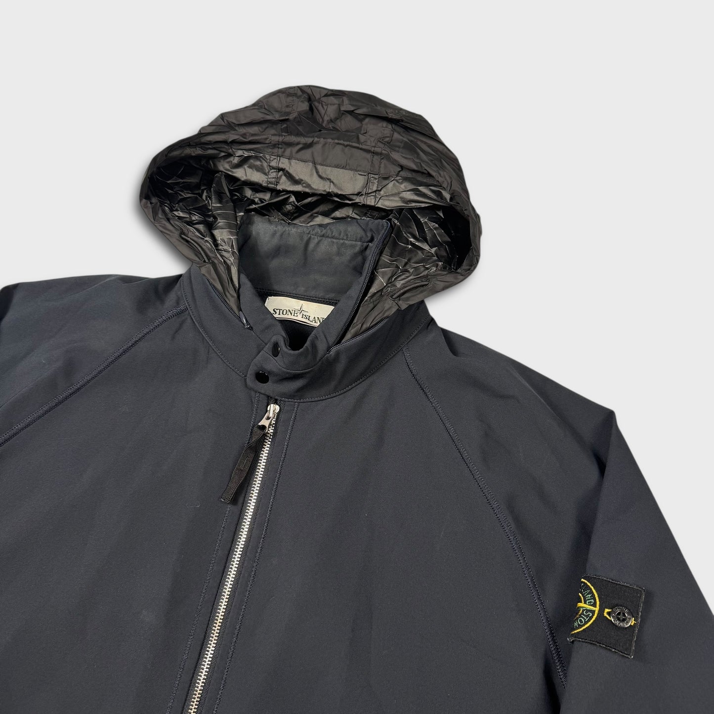 Stone Island Navy Light Soft Shell-R Jacket XL