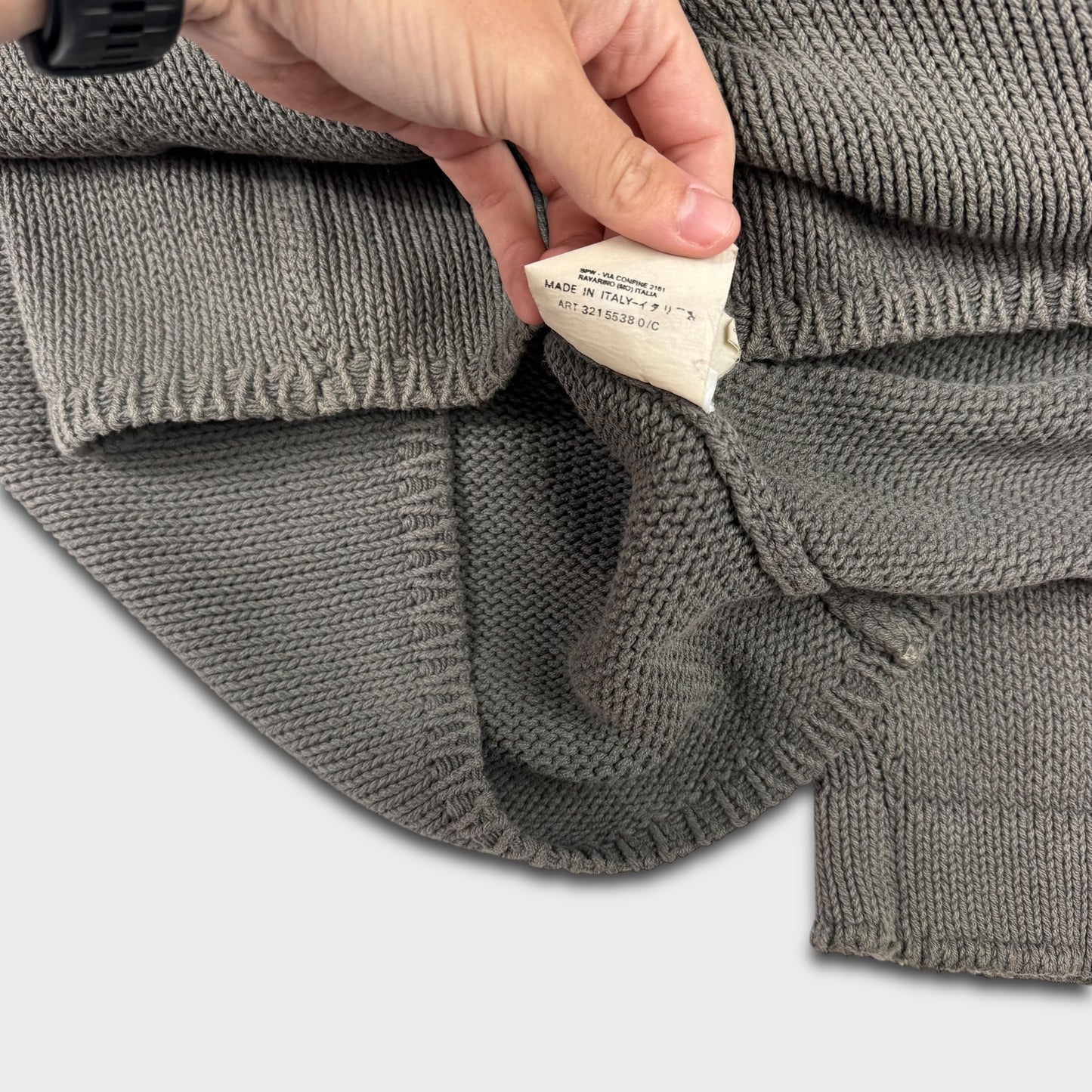 Stone Island 90’s Green Edge Knit Cardigan M