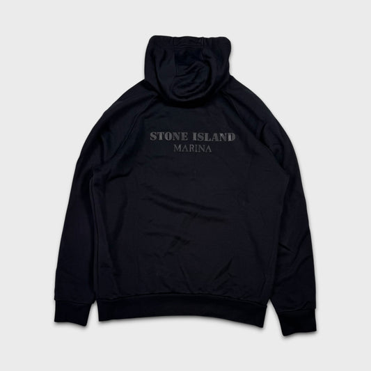 Stone Island Black Marina Hoodie L
