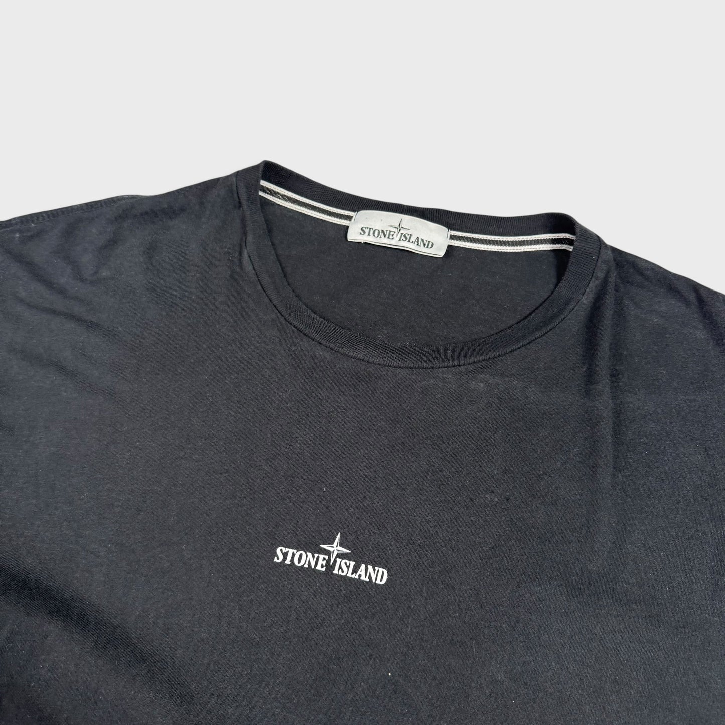 Stone Island Black Graphic Logo T-Shirt XL