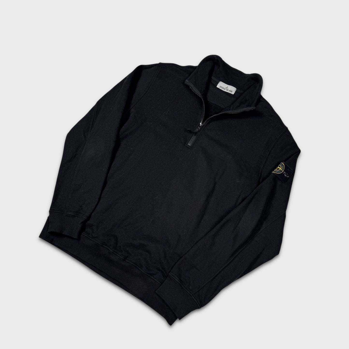 Stone Island Black Quarter Zip Sweatshirt XL