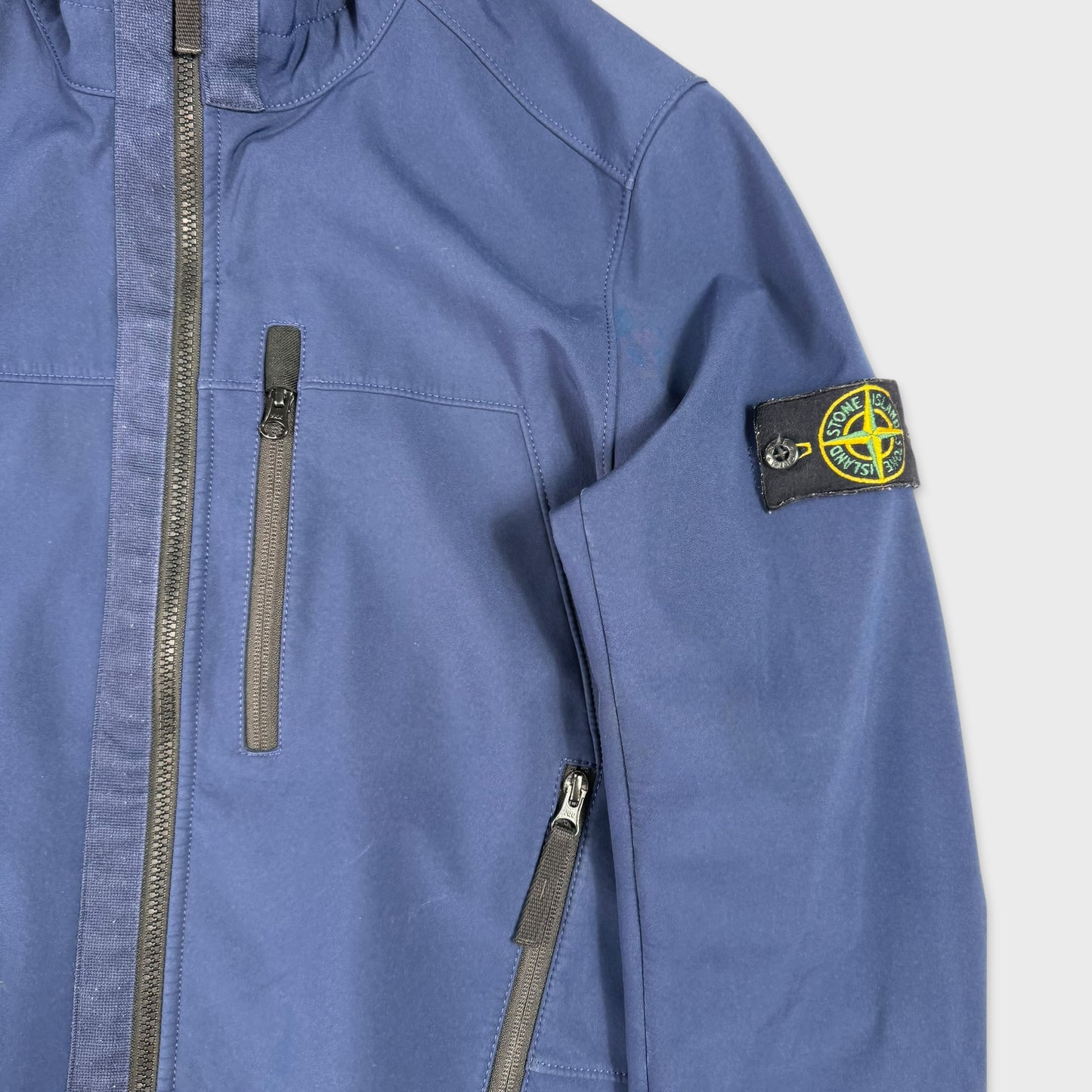 Stone Island Blue Soft Shell Jacket M