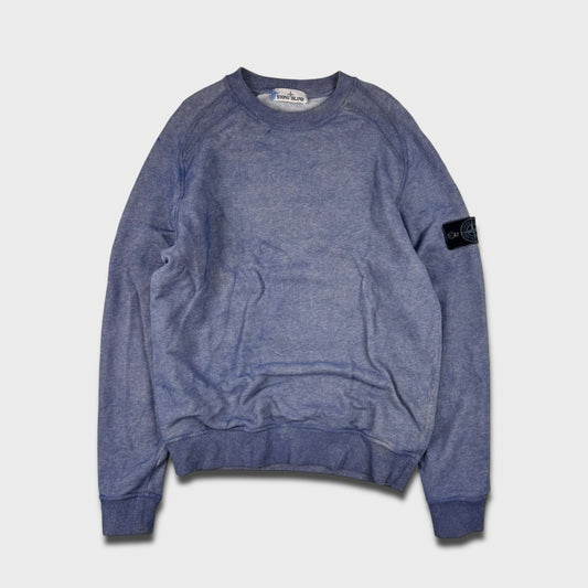 Stone Island Blue Dust Effect Crewneck M