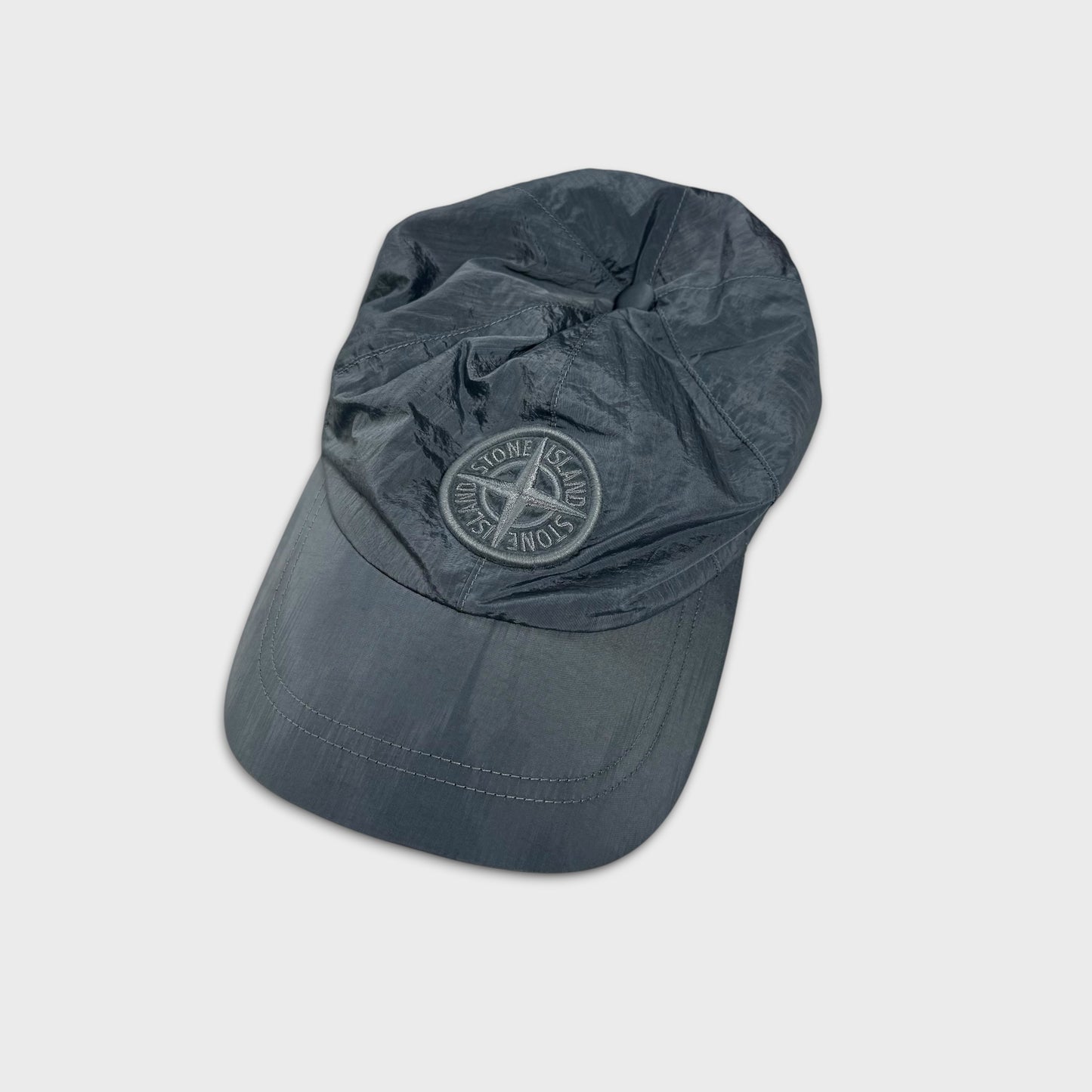 Stone Island Blue Nylon Metal Cap L