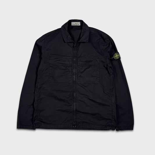 Stone Island Black Full Zip Overshirt M