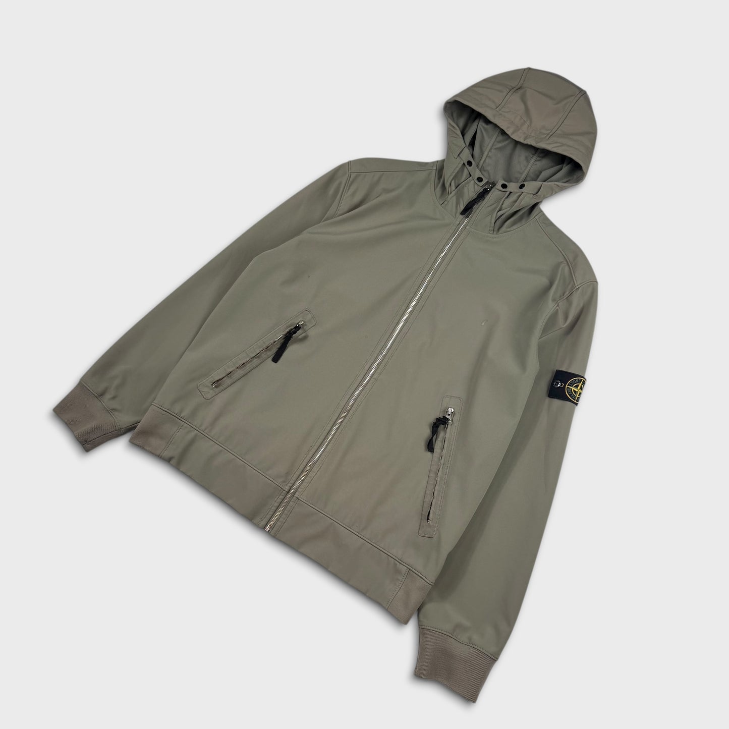 Stone Island Olive Light Soft Shell-R Jacket XXL