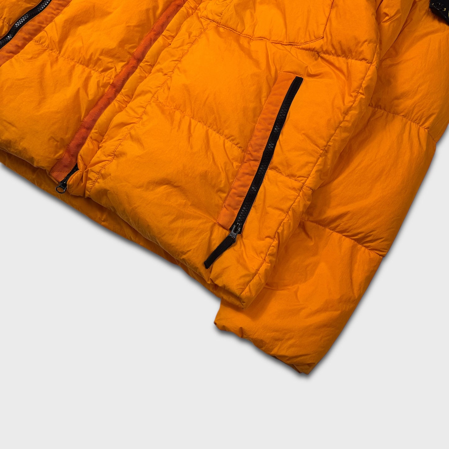 Stone Island Orange Crinkle Reps NY Down Puffer Jacket L
