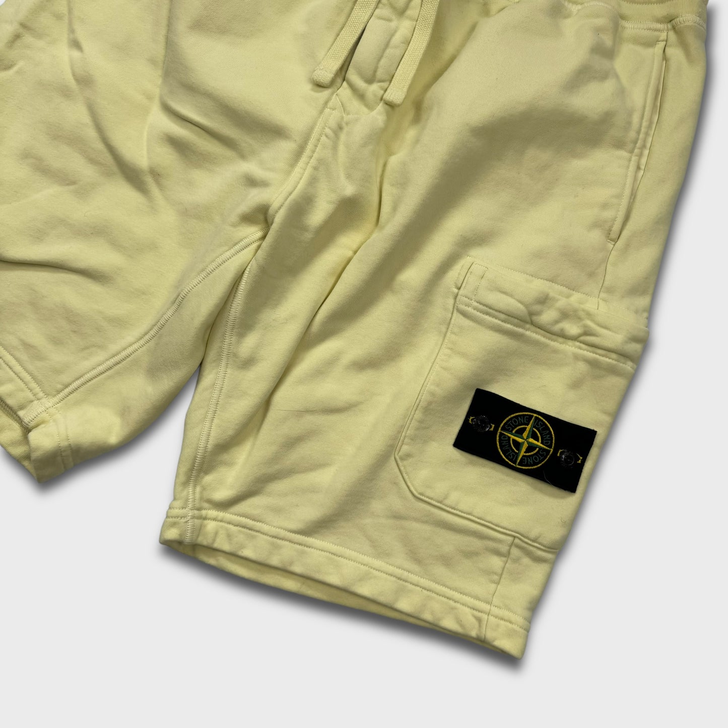 Stone Island Yellow Cotton Shorts XL