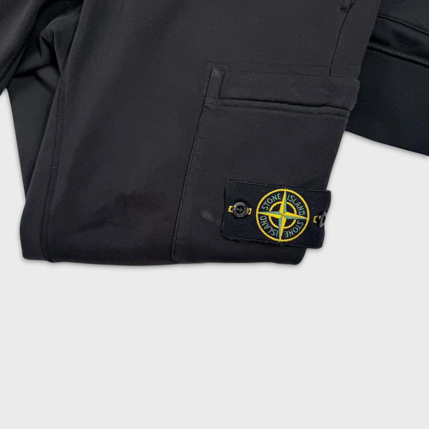 Stone Island Black Tracksuit Set Hoodie + Joggers S/M