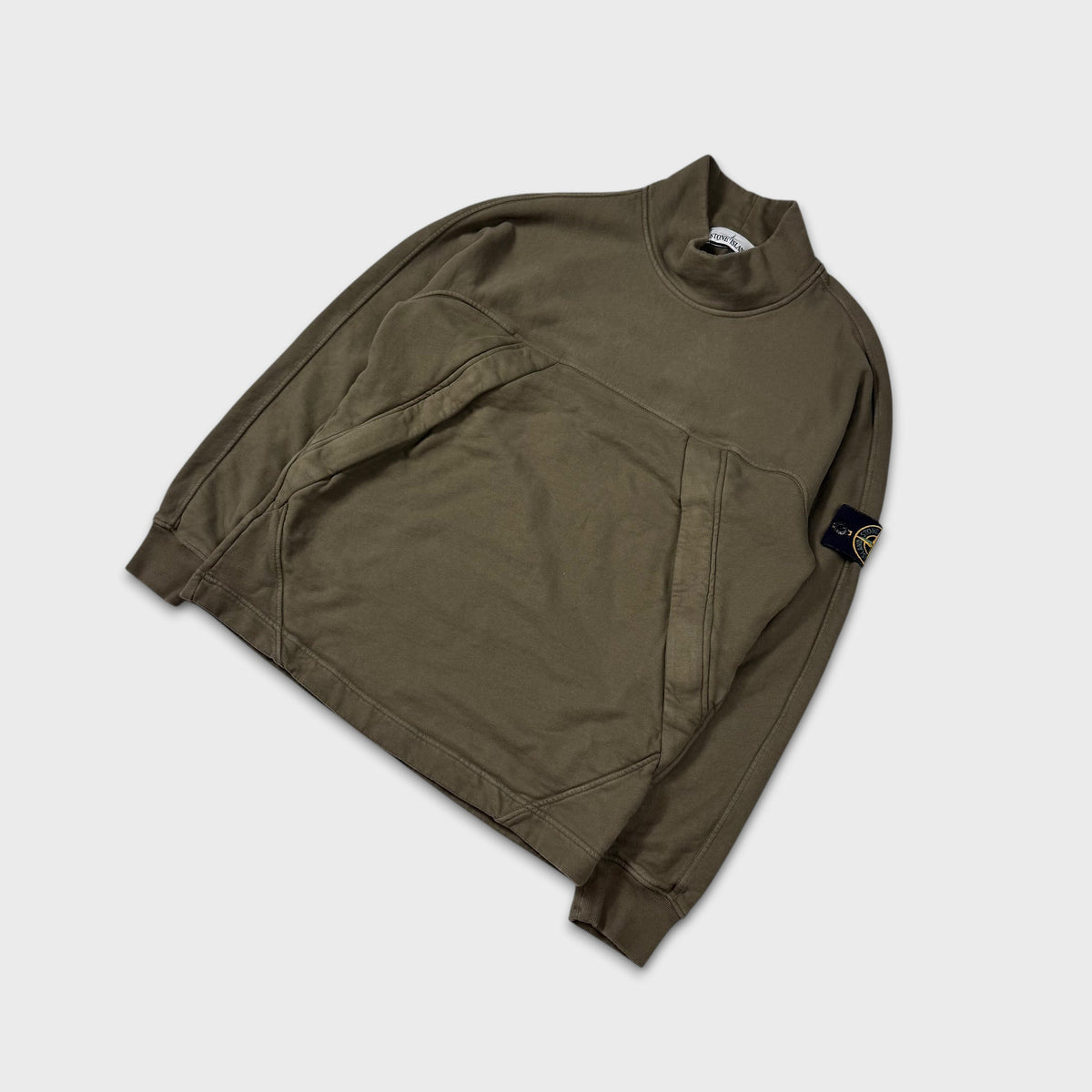 Stone Island Olive Green Smock Sweatshirt M