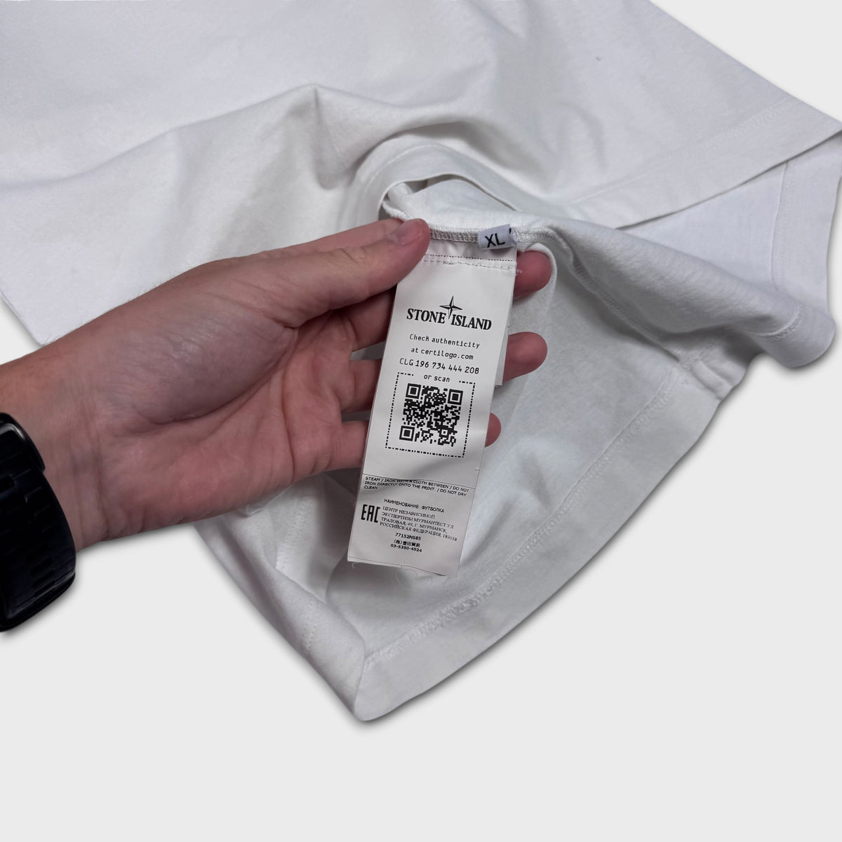 Stone Island White Graphic T-Shirt XL