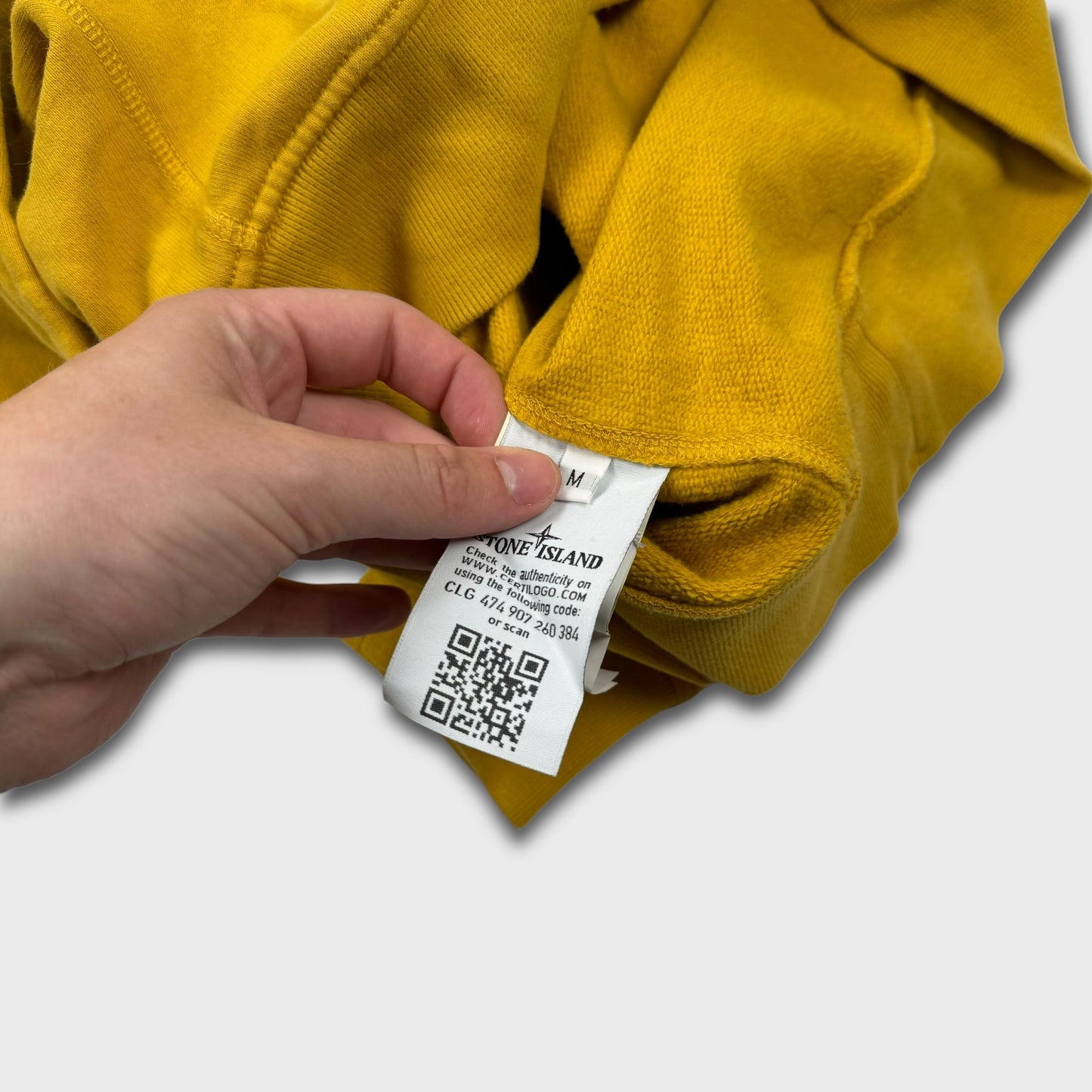 Stone Island Yellow Crewneck Sweatshirt M