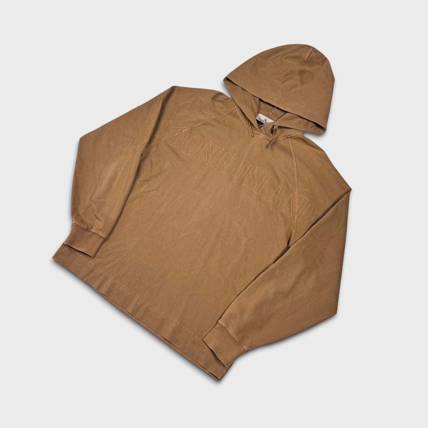 Stone Island Spellout Embroidery Hoodie L