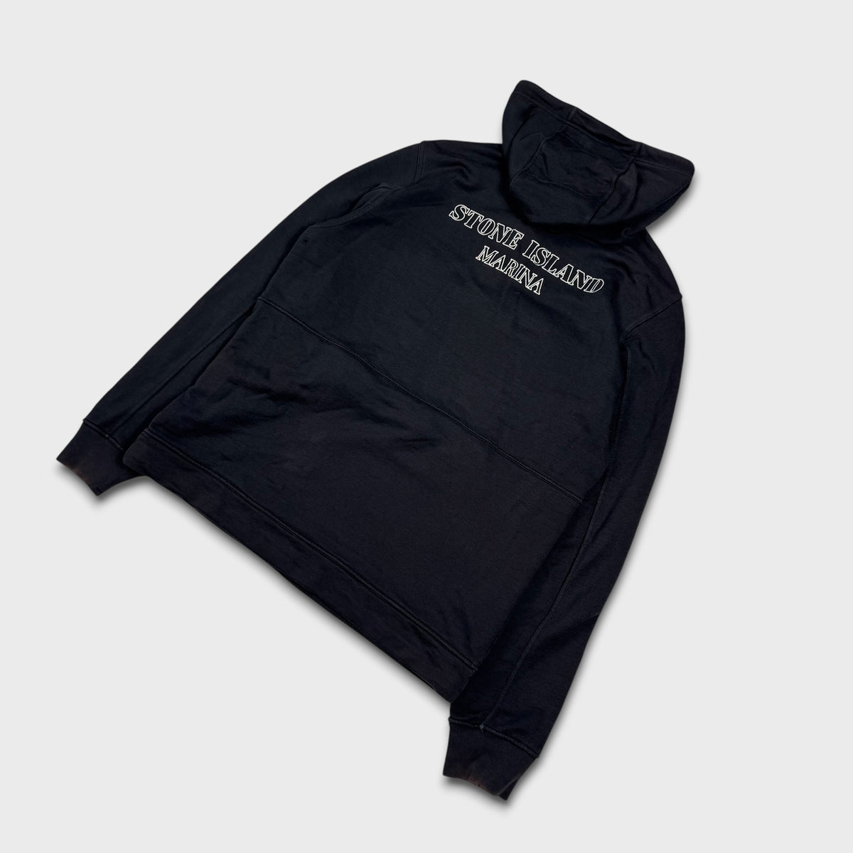 Stone Island Black Marina Hoodie M