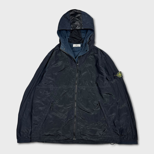 Stone Island Navy Nylon Metal Watro Hooded Jacket 3XL