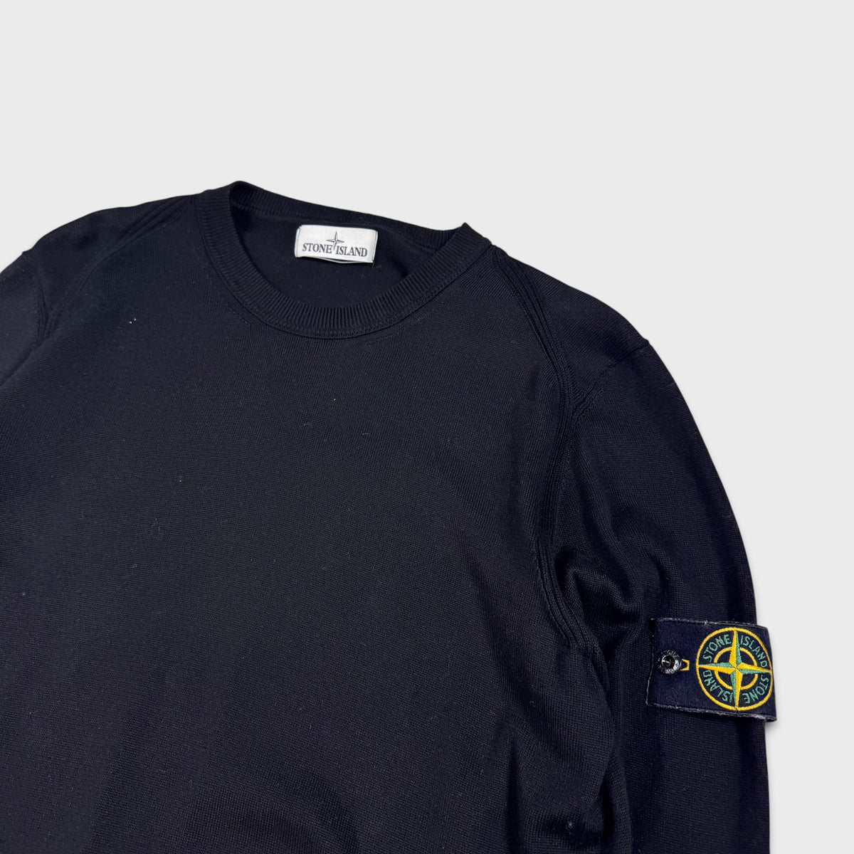 Stone Island Black Knit Crewneck L