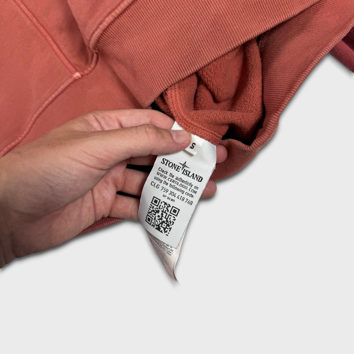 Stone Island Brick Red Crewneck Sweatshirt S