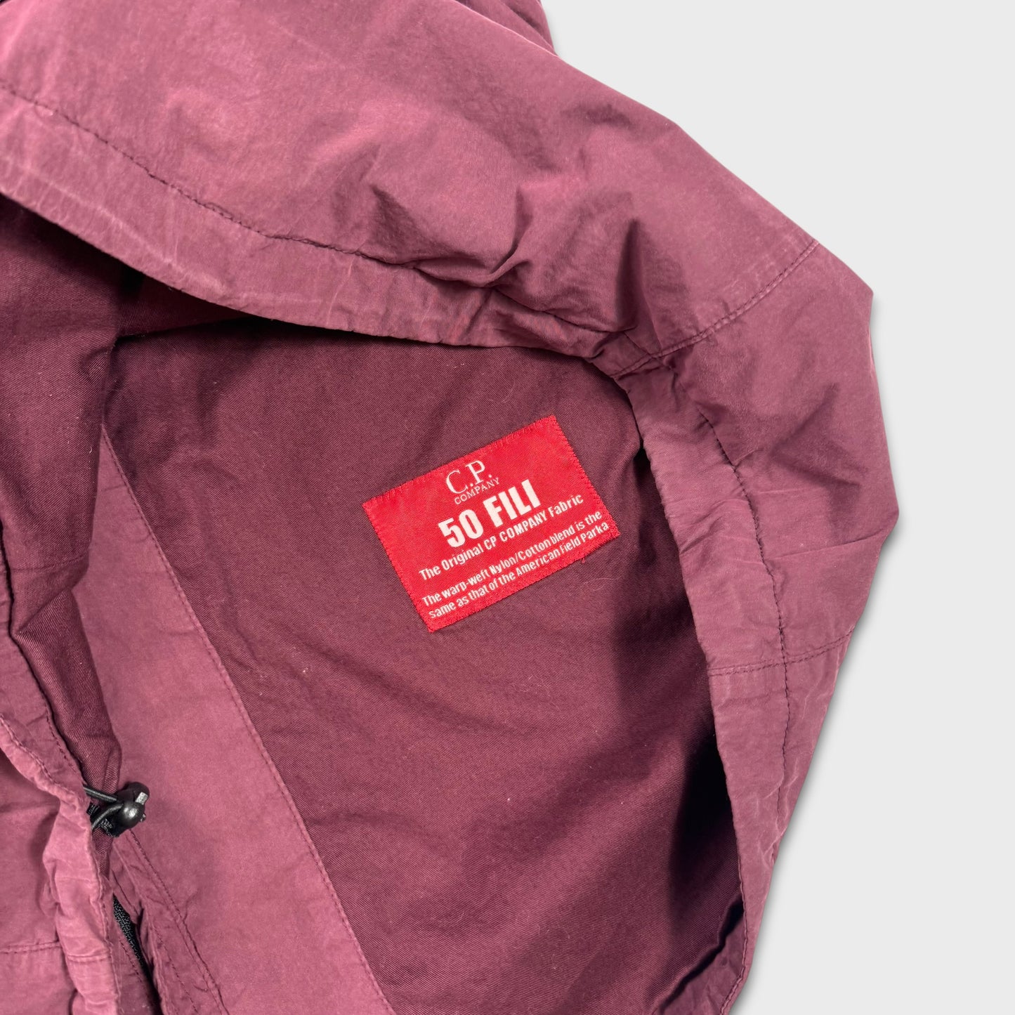 CP Company Burgundy 50 Fili Lens Overshirt Jacket L