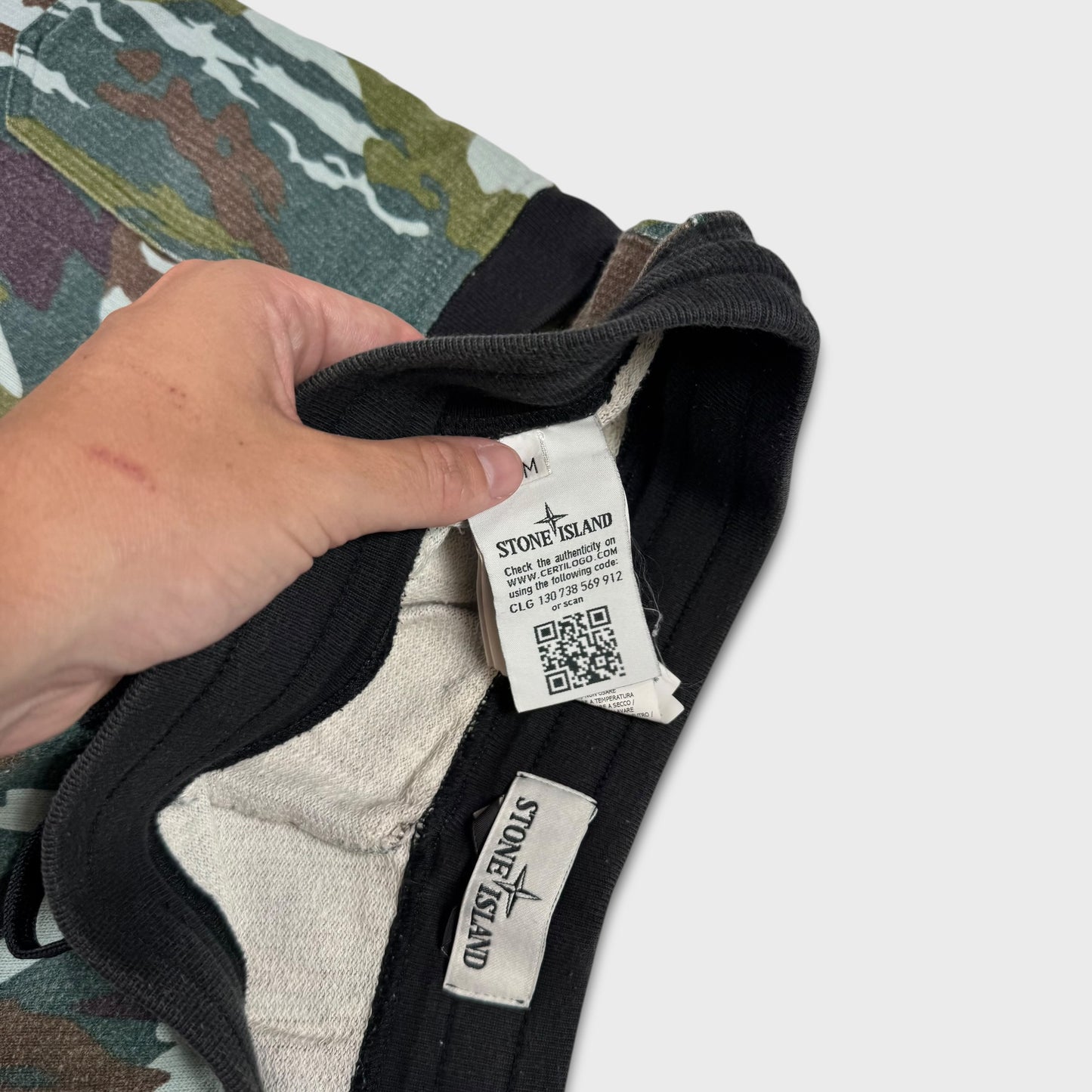 Stone Island Flowing Camo Cotton Shorts M
