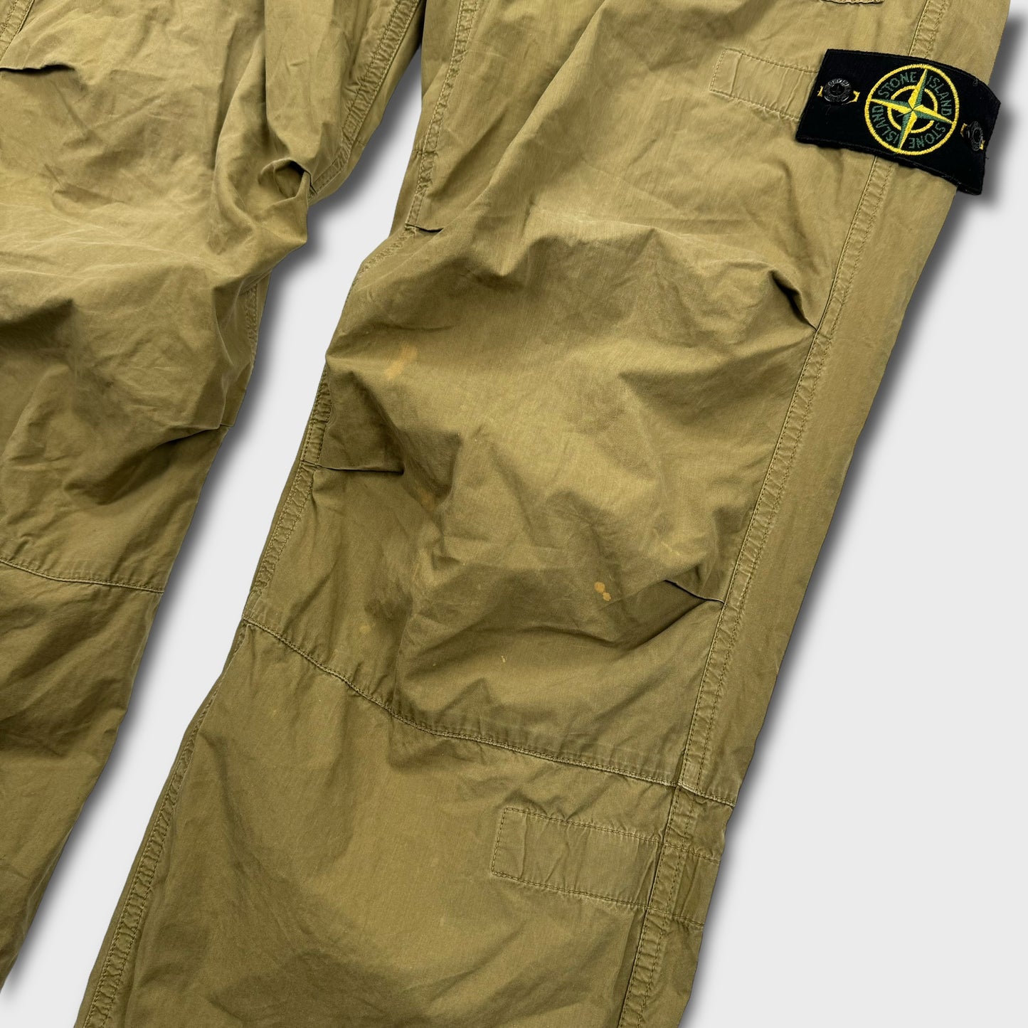 Stone Island 2006 Parachute Distressed Cargo Pants W32