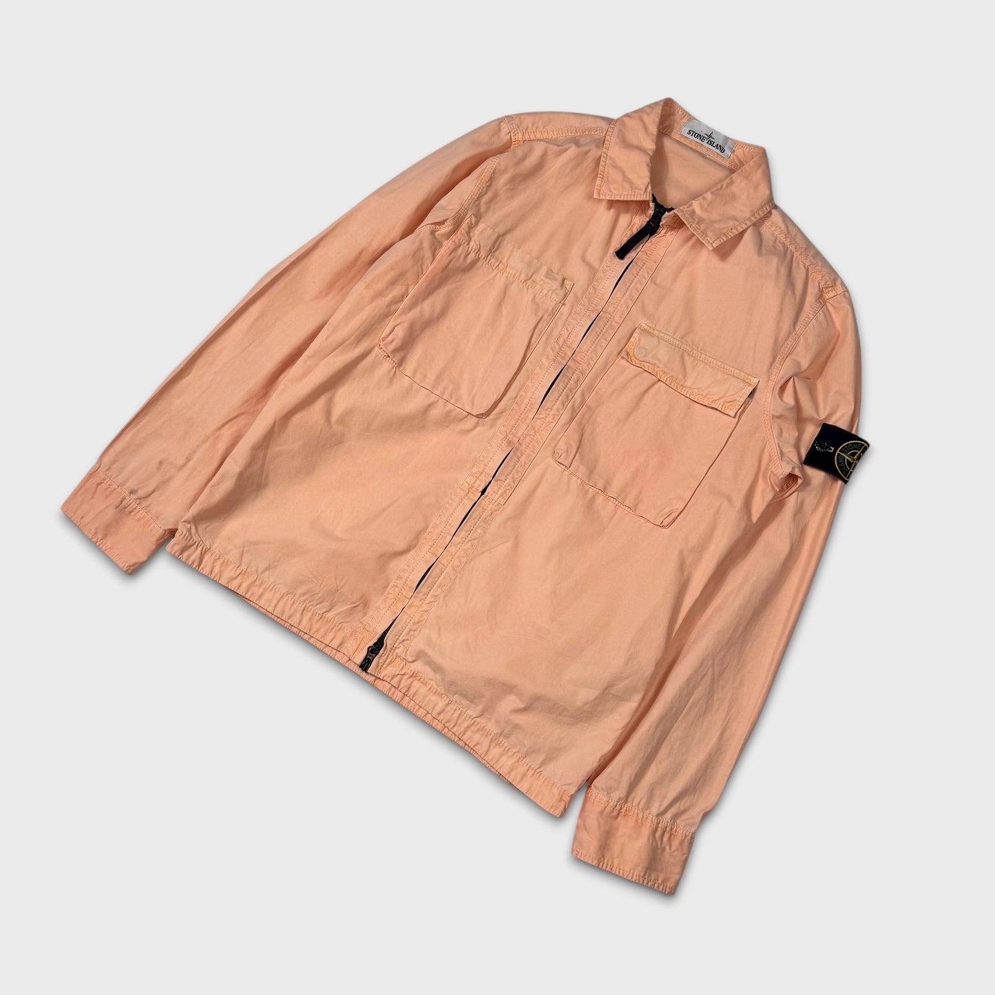 Stone Island Peach Full Zip Overshirt L