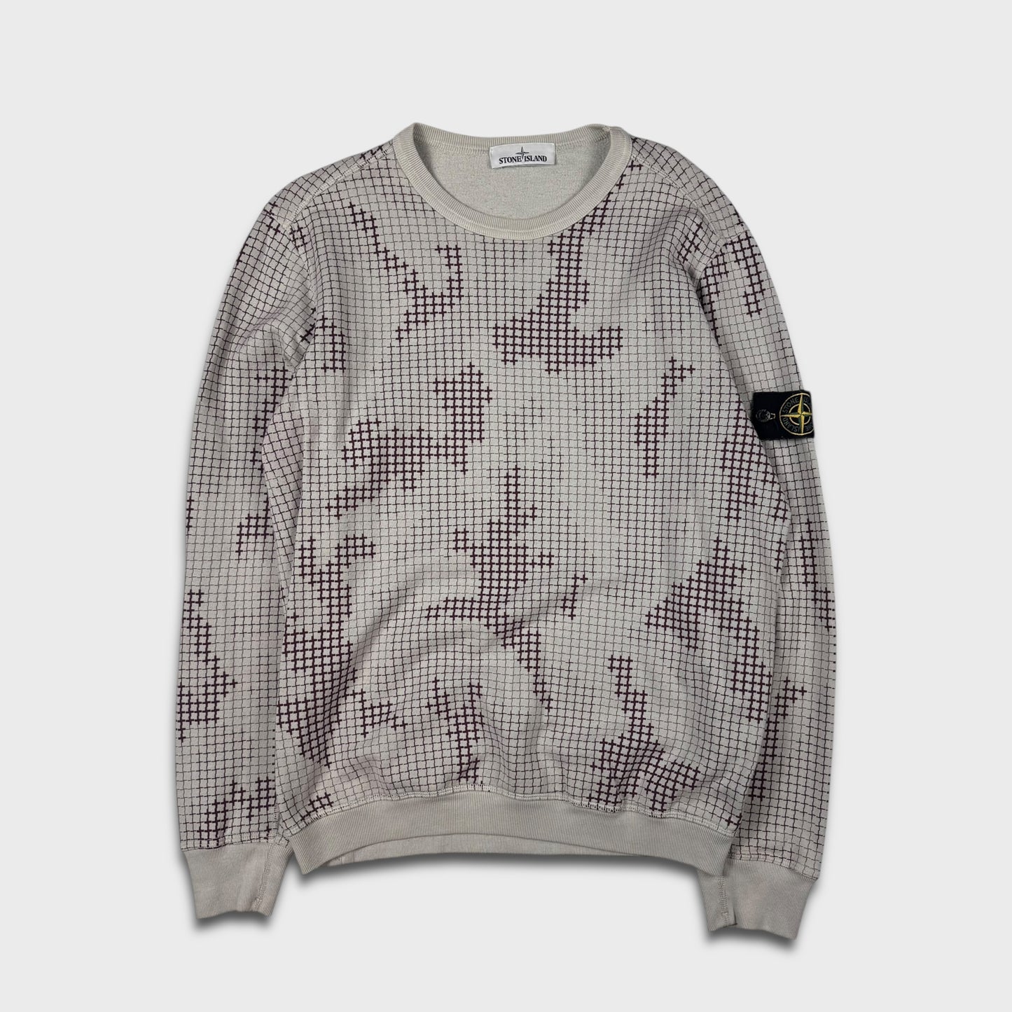 Stone Island Grid Camo Crewneck M