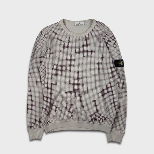 Stone Island Grid Camo Crewneck M