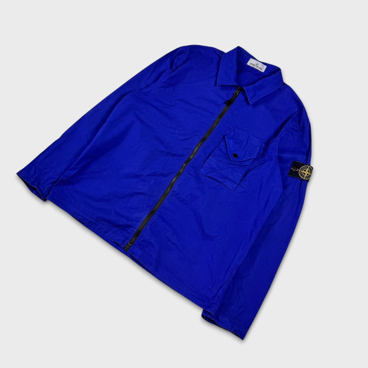 Stone Island Royal Blue Full Zip Overshirt XL