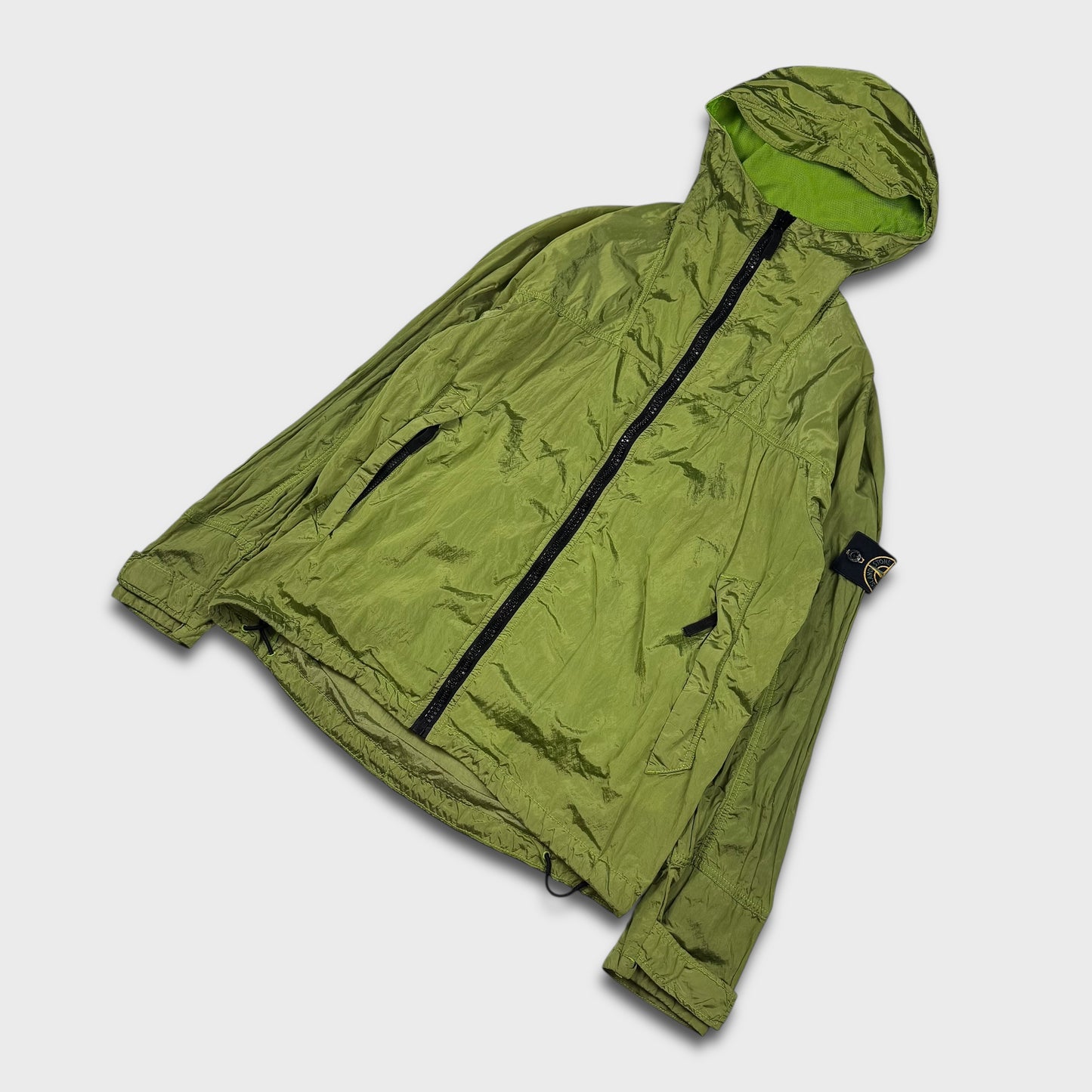 Stone Island Lime Green Nylon Metal Watro Jacket L