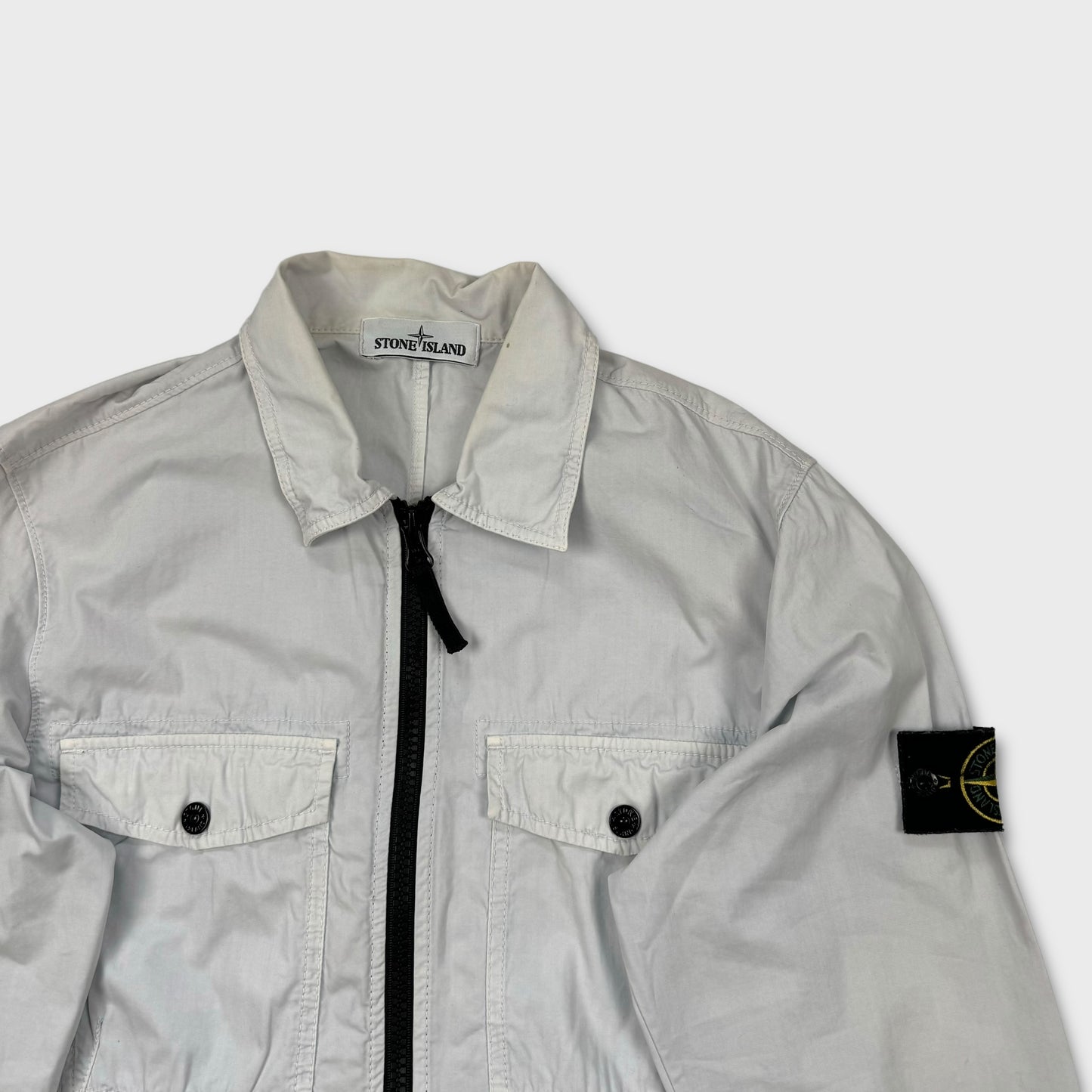 Stone Island Ice Blue Full Zip Overshirt S