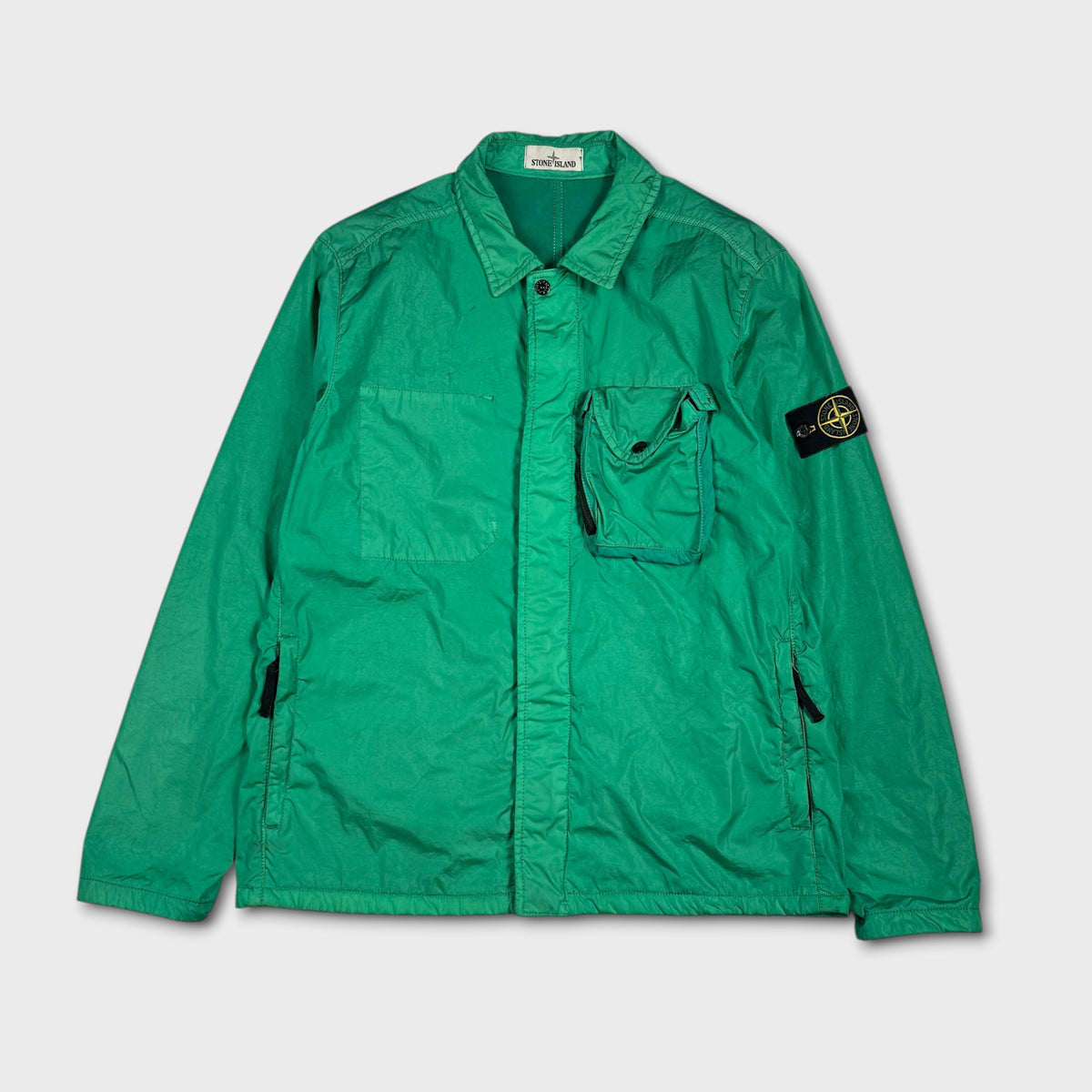 Stone Island Emerald Flock Velour Jacket XL