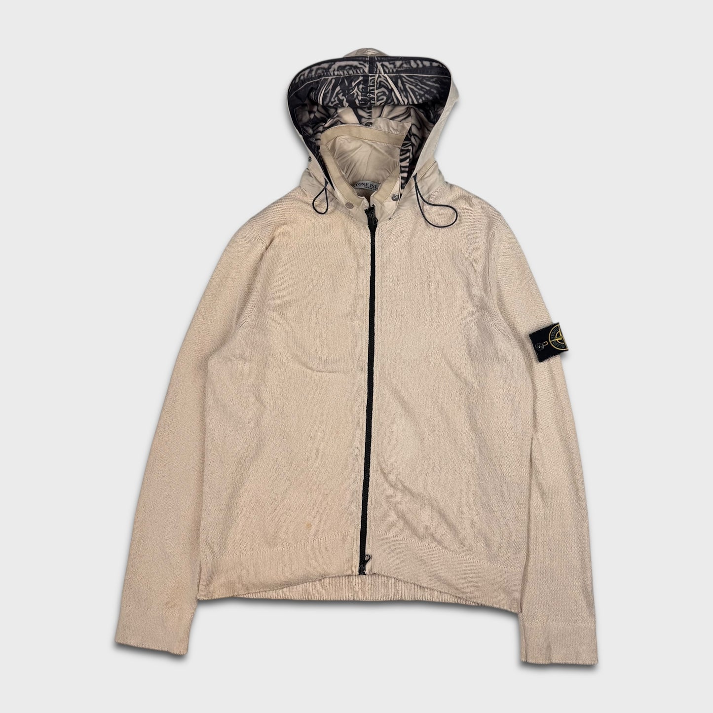 Stone Island Sublimation Hooded Zip Knit Cardigan M