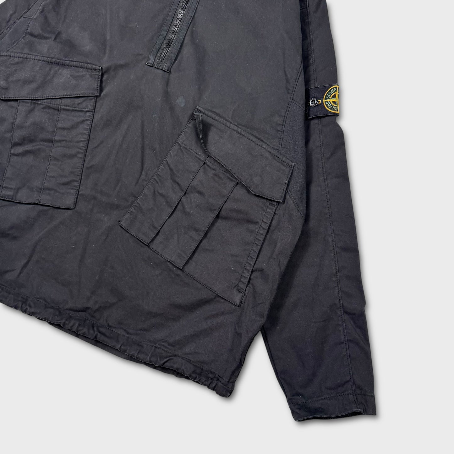 Stone Island Black Pullover Smock Jacket S
