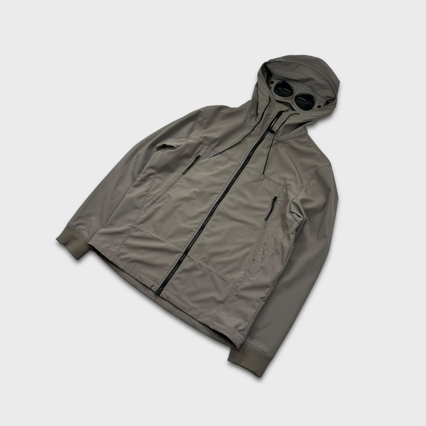 CP Company Grey / Khaki Soft Shell Goggle Jacket XL