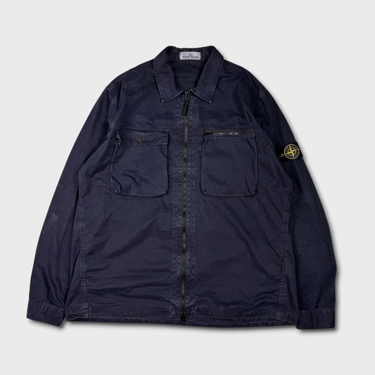 Stone Island Navy Full Zip Overshirt 3XL
