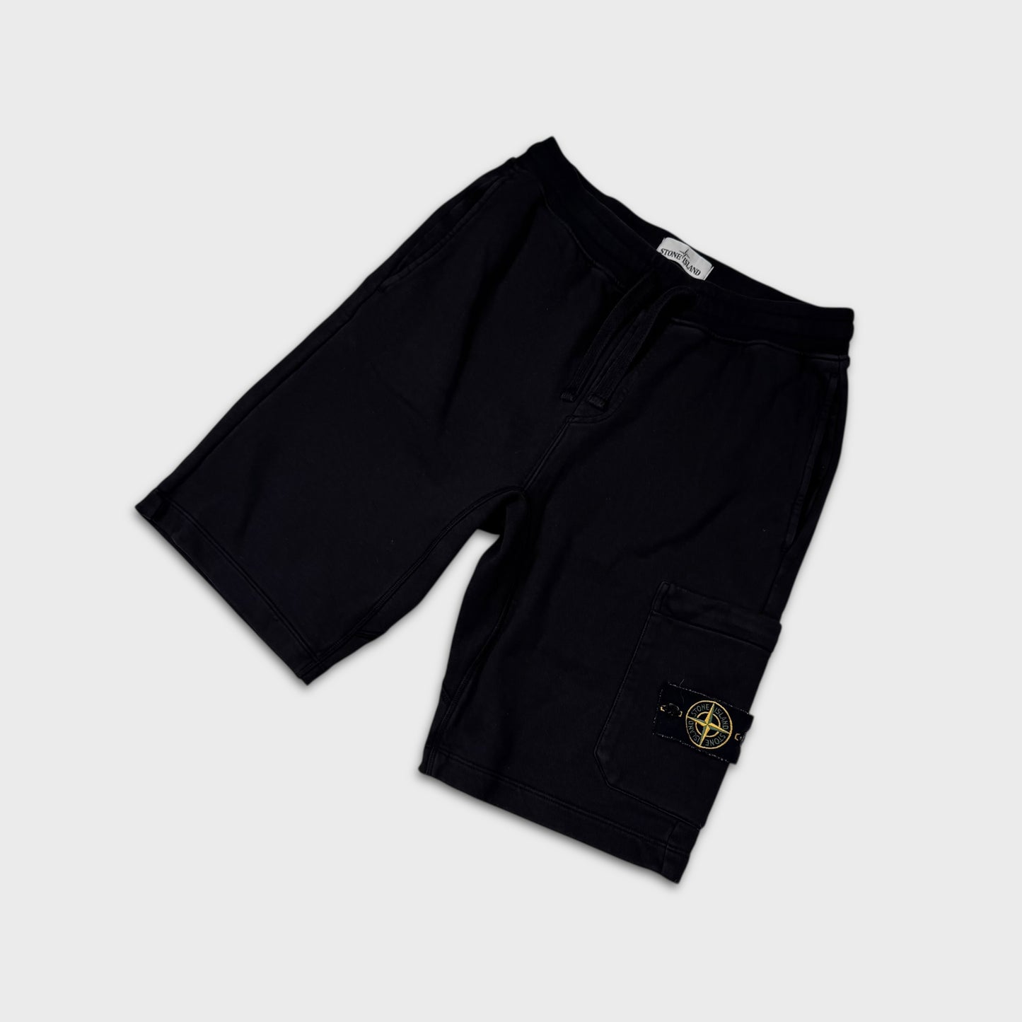 Stone Island Black Cotton Shorts S