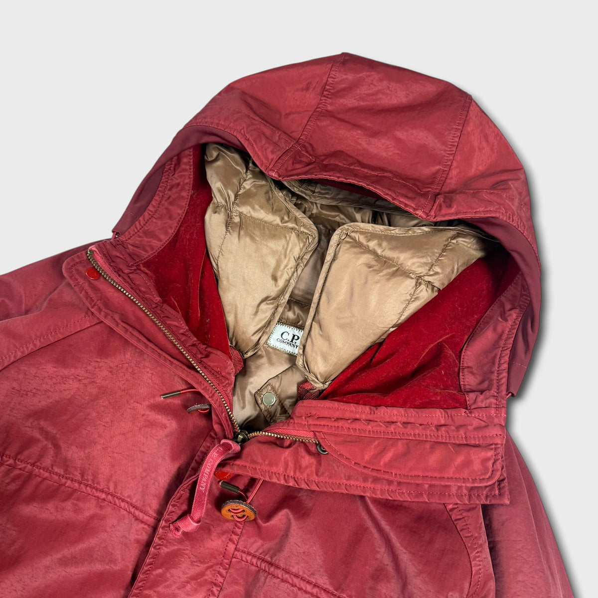 CP Company Velour Parka Jacket w/ Inner Down Liner M