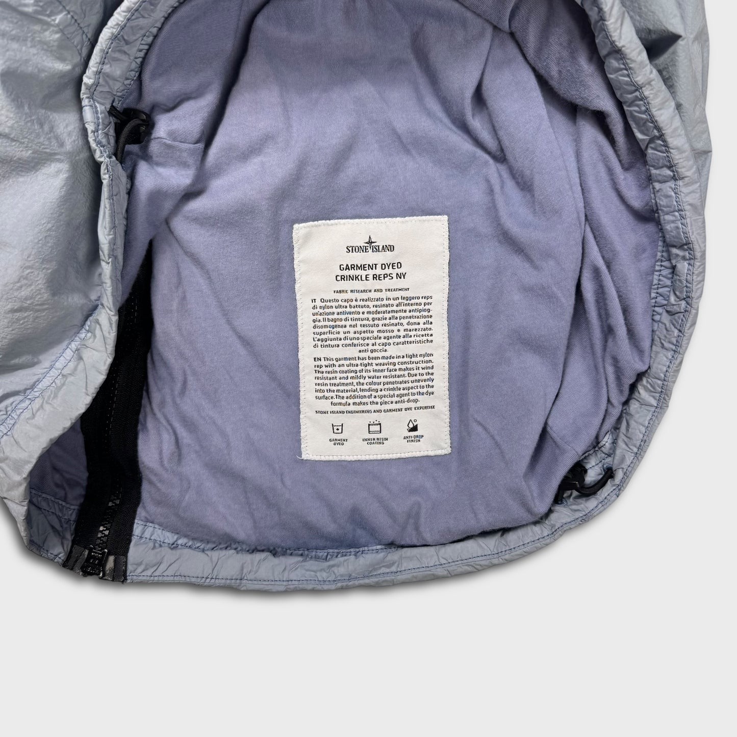 Stone Island Lavender Blue Crinkle Reps Jacket M