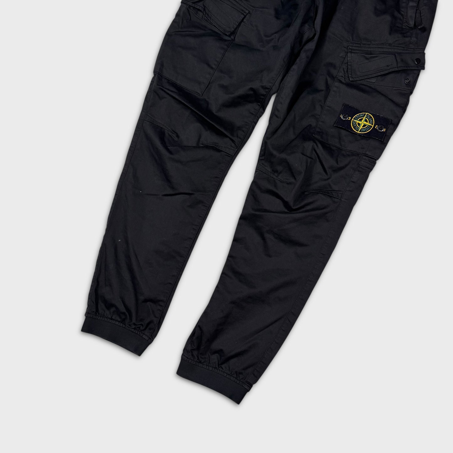Stone Island Black Tela Cargo Pants W30