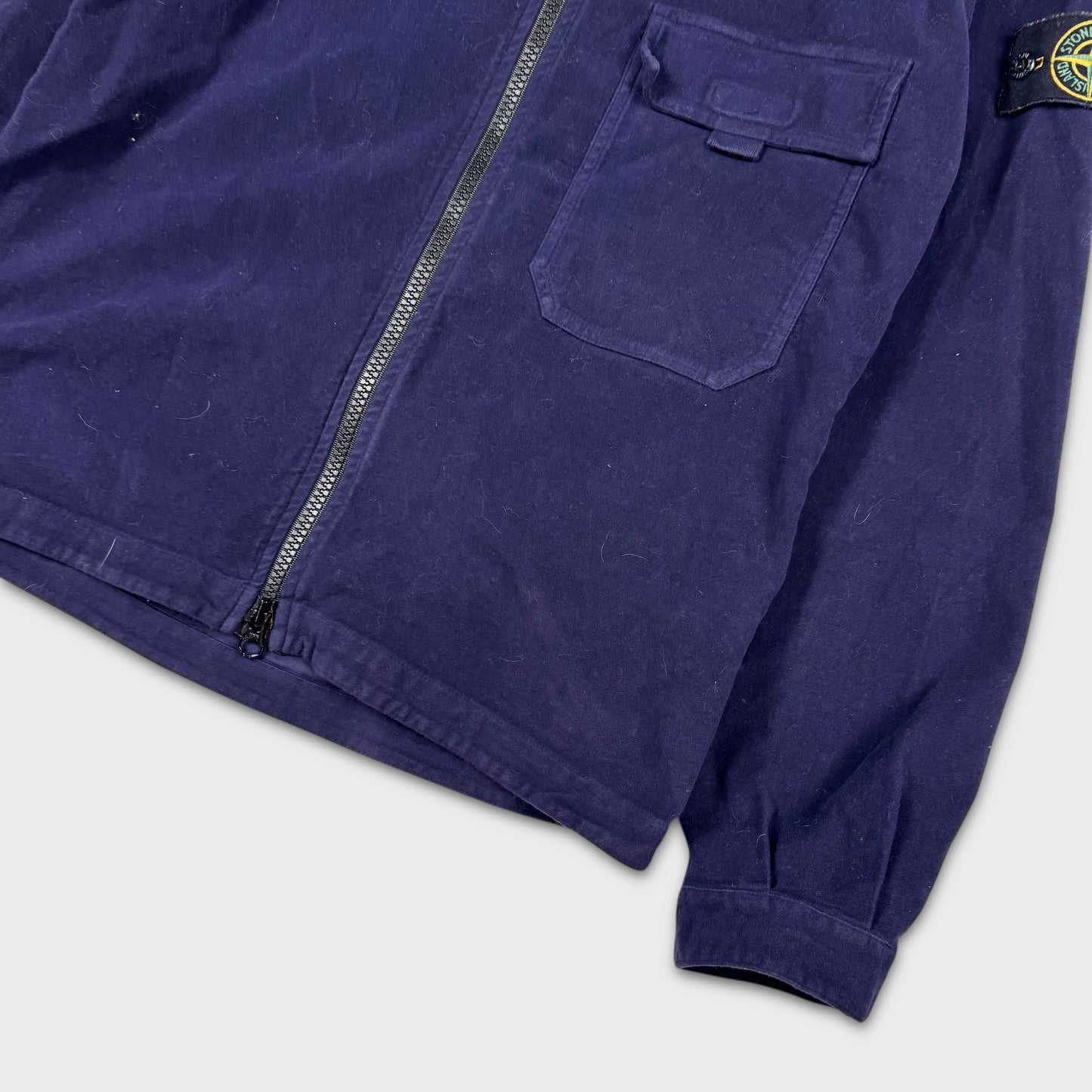 Stone Island Velour Full Zip Overshirt M