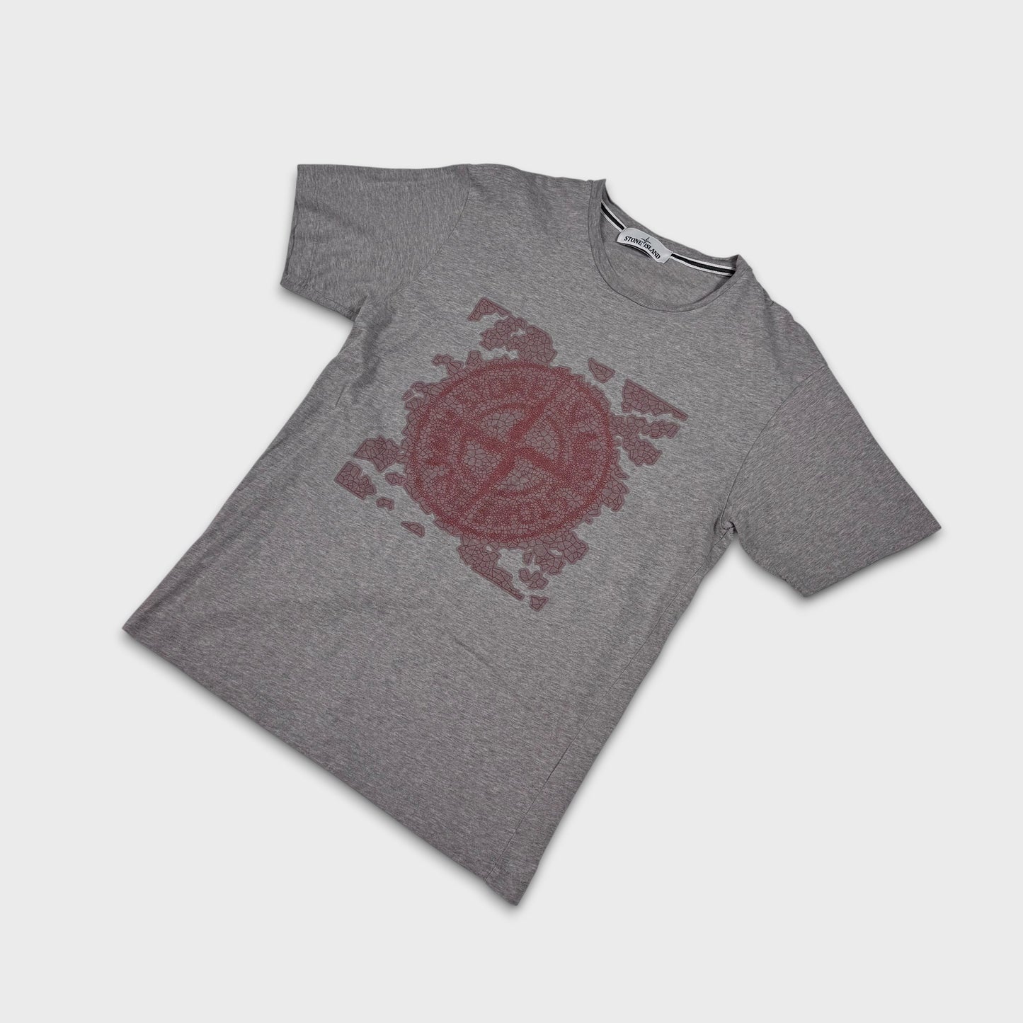 Stone Island Grey Graphic T-Shirt M
