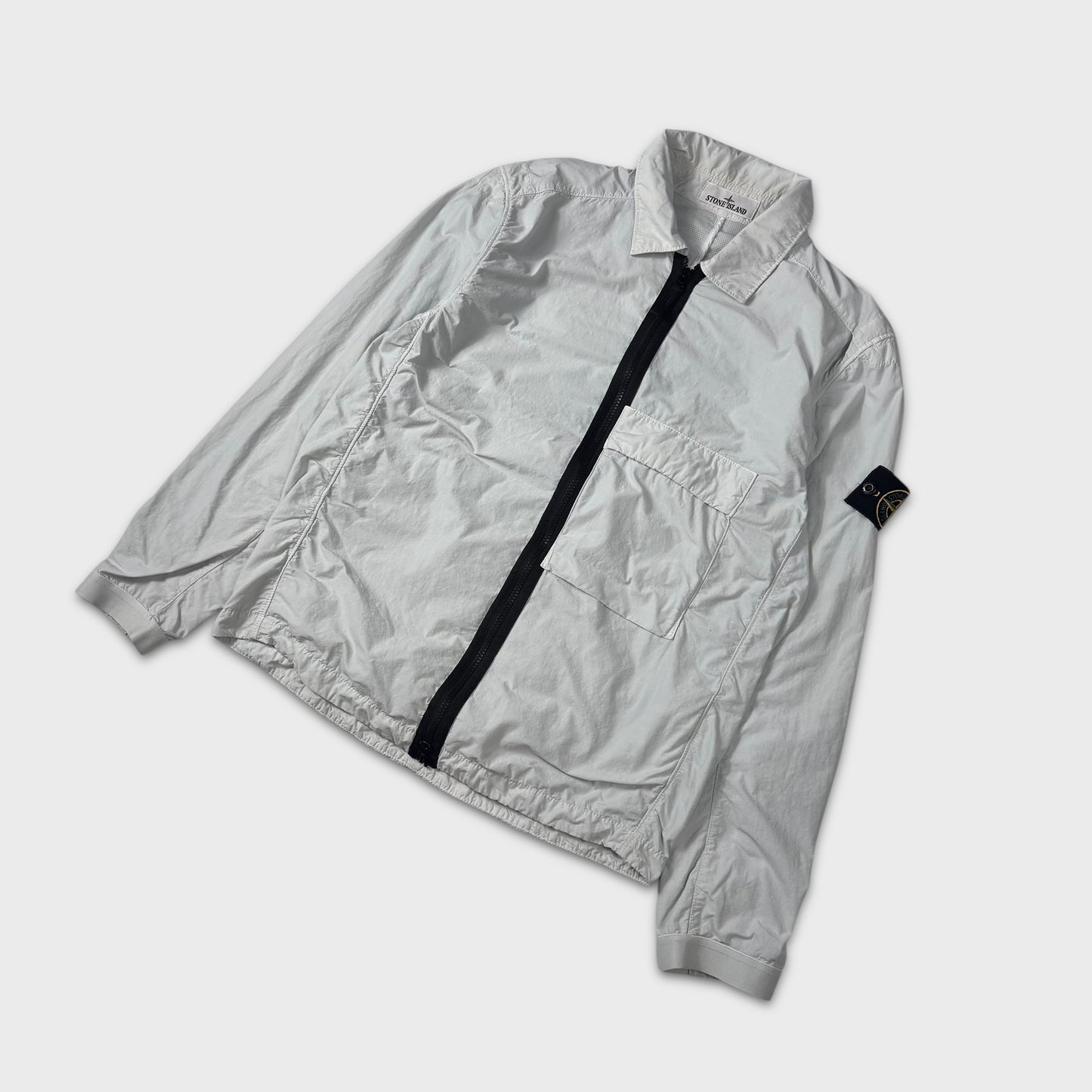 Stone Island Ice Blue Zip Overshirt Jacket M