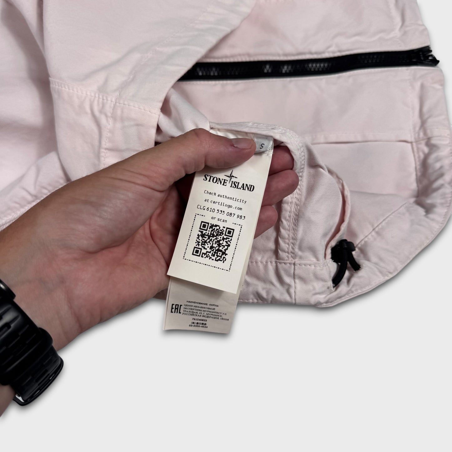 Stone Island Soft Pink Batavia Cotton 2C Jacket S