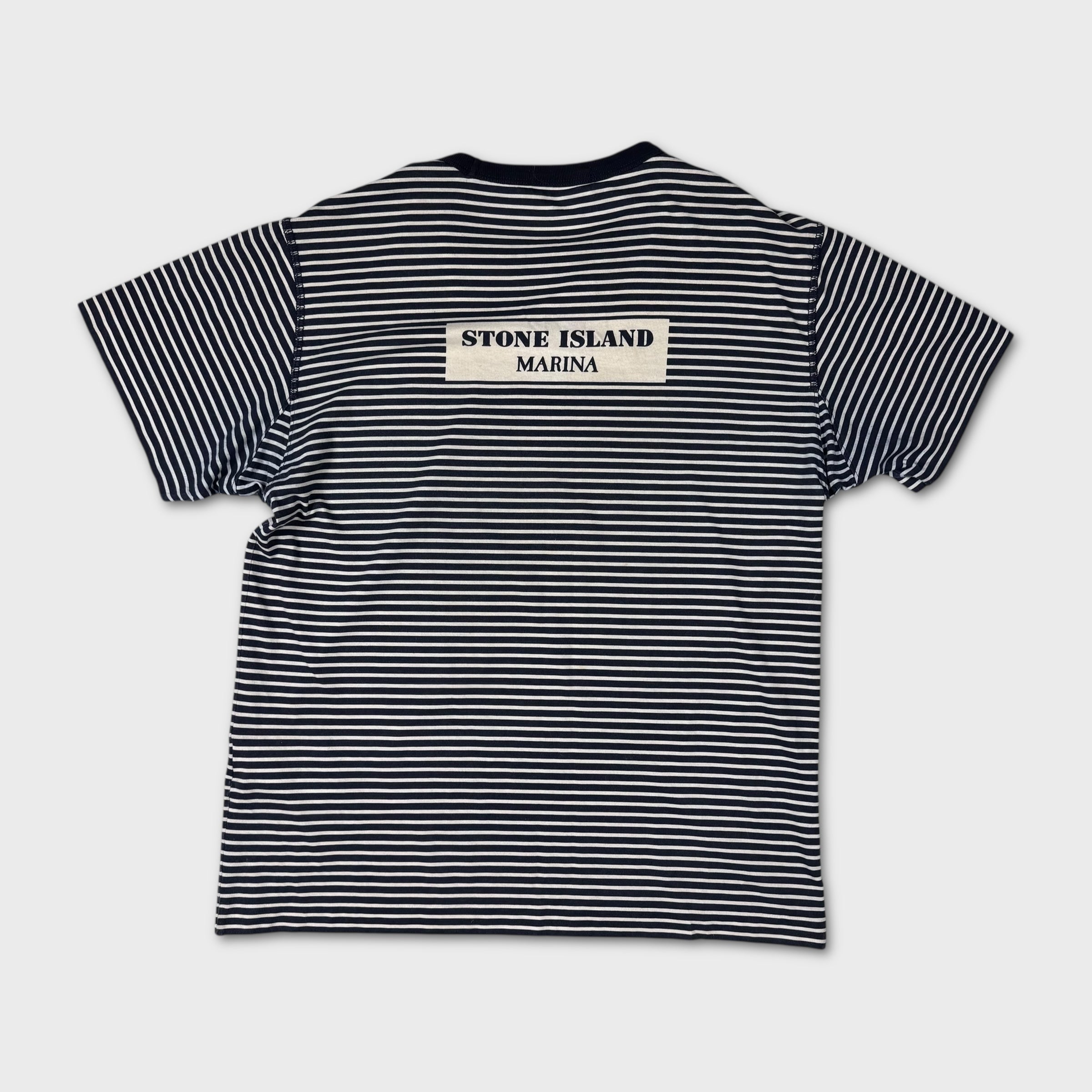 STONE  MARINA ストライプTシャツ 半袖 Stone Island Navy Marina Stripe T-Shirt XL – ArchiveJoy