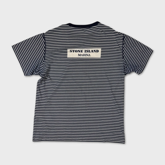 Stone Island Navy Marina Stripe T-Shirt XL